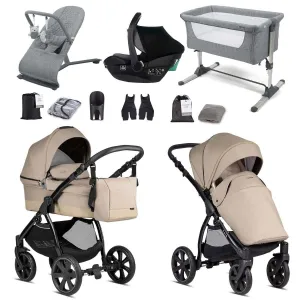 Noordi Sole Go 3in1 Essential Starter Travel & Nursery Bundle, Chateau Grey