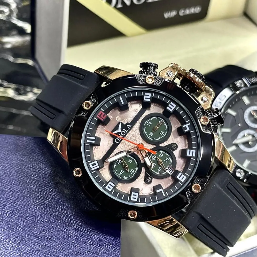 Numeral Chronograph Luminous Waterproof Calendar Fashion Analog Quartz Wristwatch CARLIEN Watch scowl for Men Sport Military Stylish Big Face Arabic 