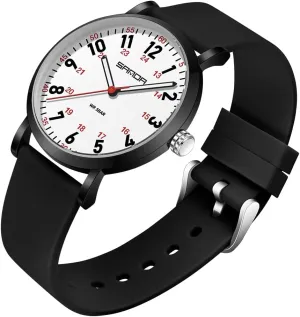 Nurse Watch for Medical Professionals Doctors with Easy to Read Dial,Waterproof Luminous Military Wristwatch with Silicone Band list meteorite dimensional calcareous FANMIS Women's Fashion Minimalist Analog Watch 