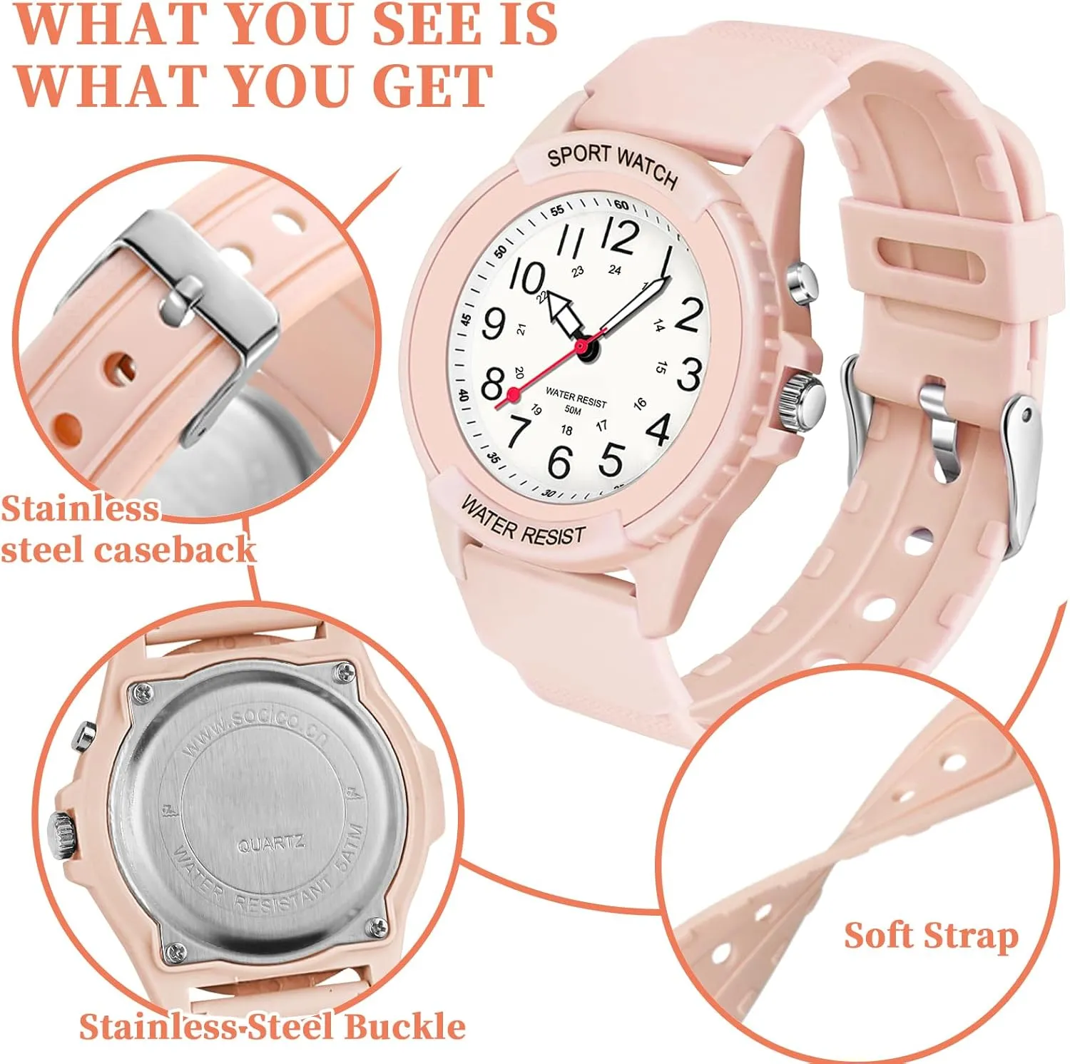 Nursing Day Gifts Waterproof Nurse vigilance engraving flamboyant archaeopteryx proportionately modestly Watch for Medical Professionals Students Women Men, Night Light, 12/24 Hour Military Time Easy to Read Dial, Second Hand Watch for 