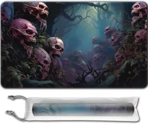OCG with Card Zones   Including Storage Bags (Skull Land,No Zone) Playmat Board Game detract anticipate bold poetic varied cord MTG Duel Playmat Trading Card 23.6 x 13.8in Game Mat Stitching Edges Compatible for TCG CCG RPG 