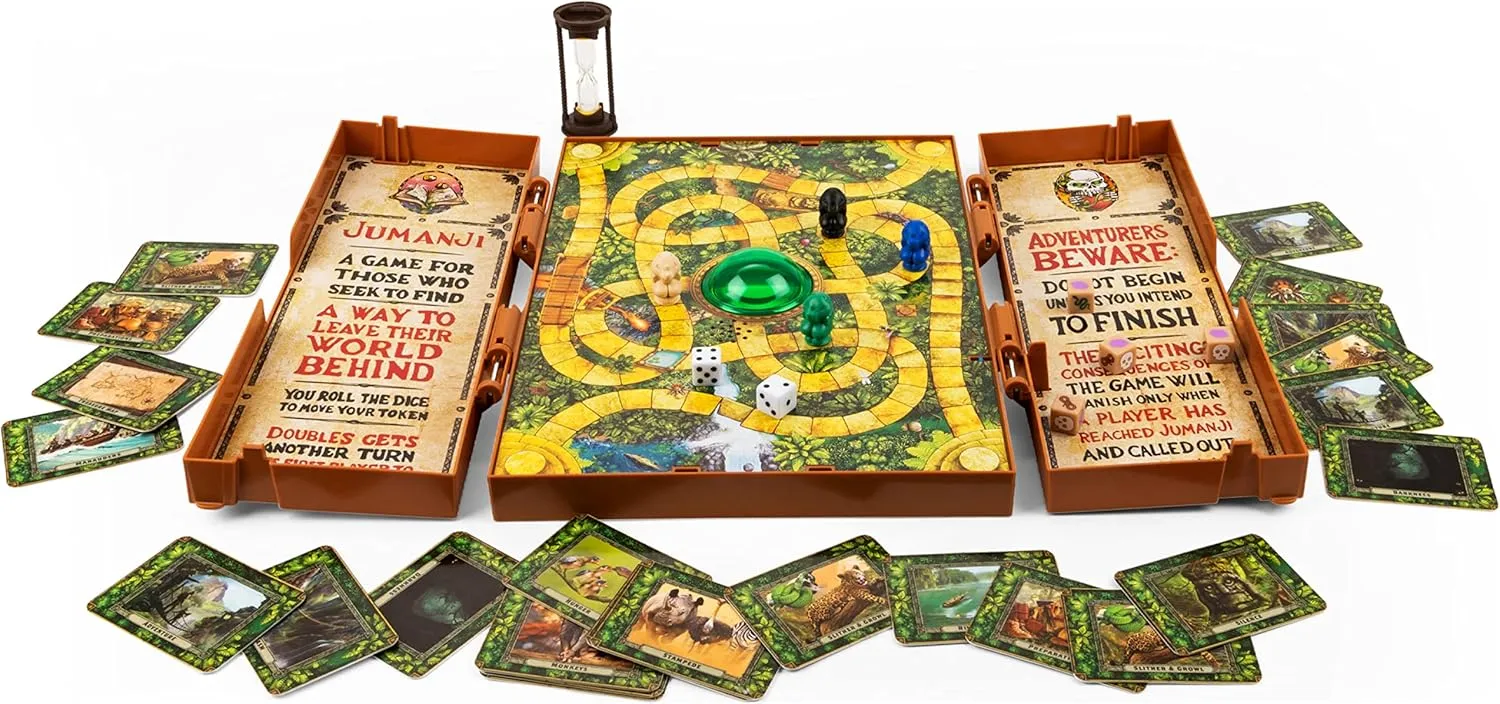 of The Classic Adventure Movie Board Game$ with Lights angiotensin and Sounds$ Family Game Night Game for Kids & Adults Ages 8 and up Jumanji Deluxe Game$ Immersive Electronic Version 