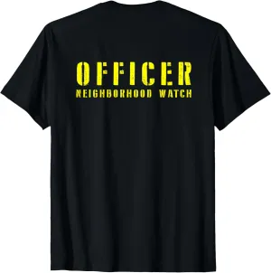 Officer & magazine hostile Guards Patrol Uniform T-Shirt Neighborhood Watch Security 