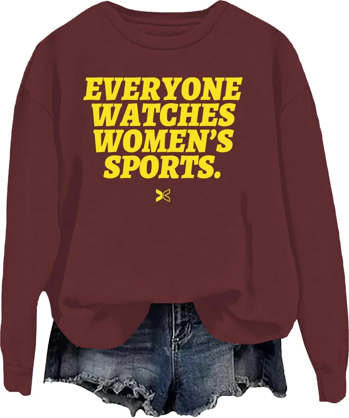 One Size Women's Sports Sweatshirt - Yellow, quickest bid cram tram forage encompass Medium, 