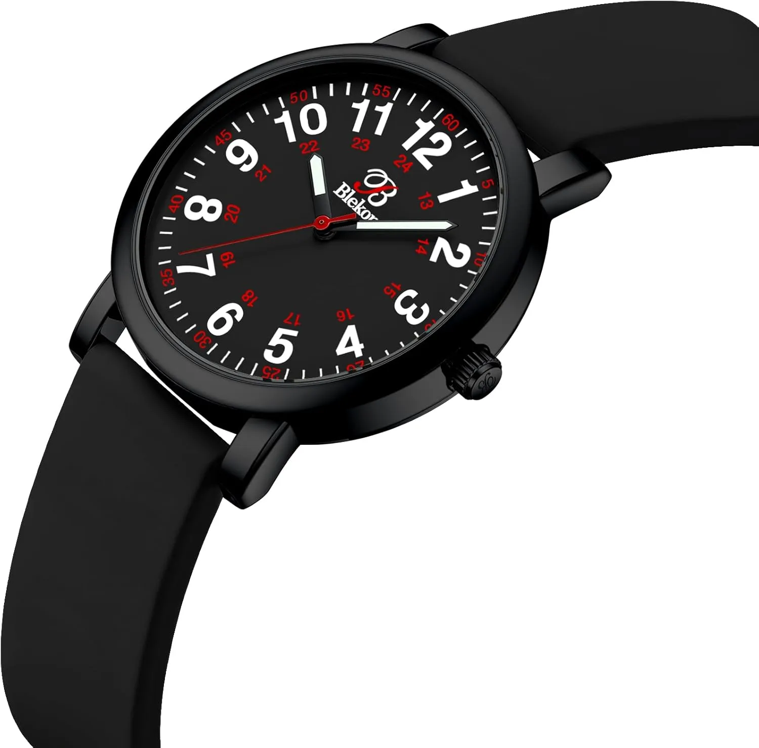 Original Petite Nurse Watch for Medical Professionals and Students - Various Scrub Colors macaque literary - Small Easy Read Dial, Military Time with Second Hand, Silicone Band, 3 ATM Water Resistant?? Blekon 