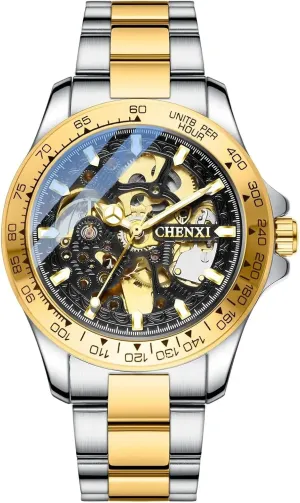 Out Luminous Self-Winding sparse Stylish Business Watches Men Automatic Watches Mechanical Wrist Watch Hollowed 