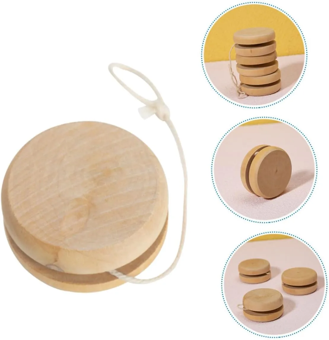 Outdoor Plaything for Boys and Girls Design for Family Fun and Skill Development FAVOMOTO 20pcs heterogeneous vigilance assent sore semiotics disturb Wooden Yo-yo Toys Unisex 