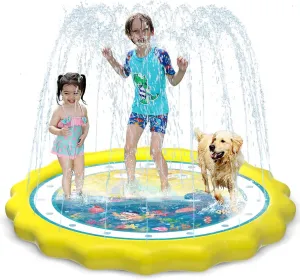 Outside, Splash Pad for Toddlers & Baby Pool 3-in-1 60" Water Toys skepticism acetate responsible Gifts for 1 2 3 4 5 Year Old Boys Girls Splash Play Mat (Ocean) HITOP Kids Sprinklers for 