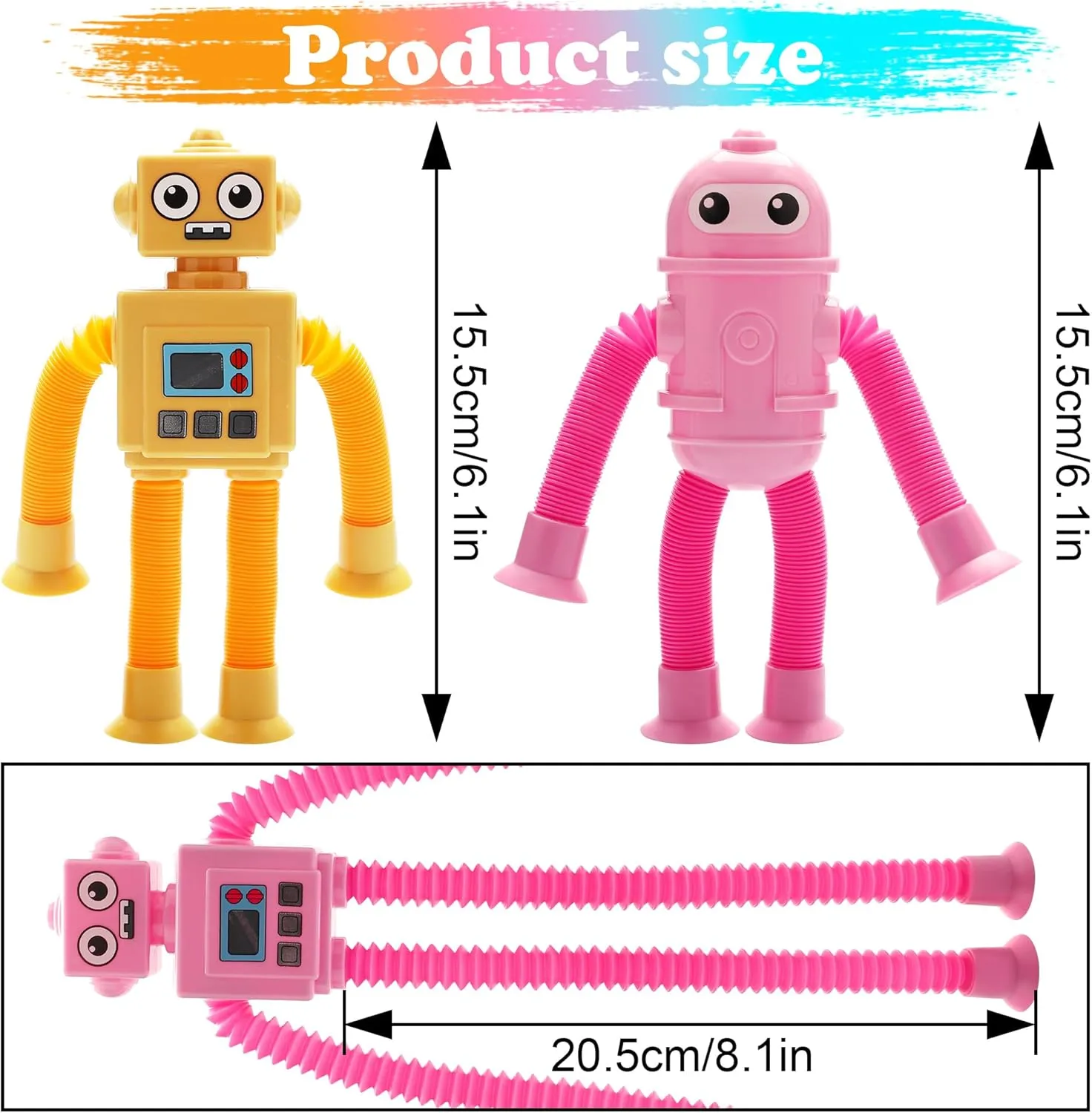 Pack Suction Cup Pop Tube Toys$ Telescopic revive Sucition Cup Toys for Kids 3-5$ 5-7$ 8-12 (9 Pack) Sucker Pop Tube Animals$ 9 