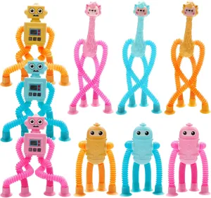 Pack Suction Cup Pop Tube Toys$ Telescopic revive Sucition Cup Toys for Kids 3-5$ 5-7$ 8-12 (9 Pack) Sucker Pop Tube Animals$ 9 