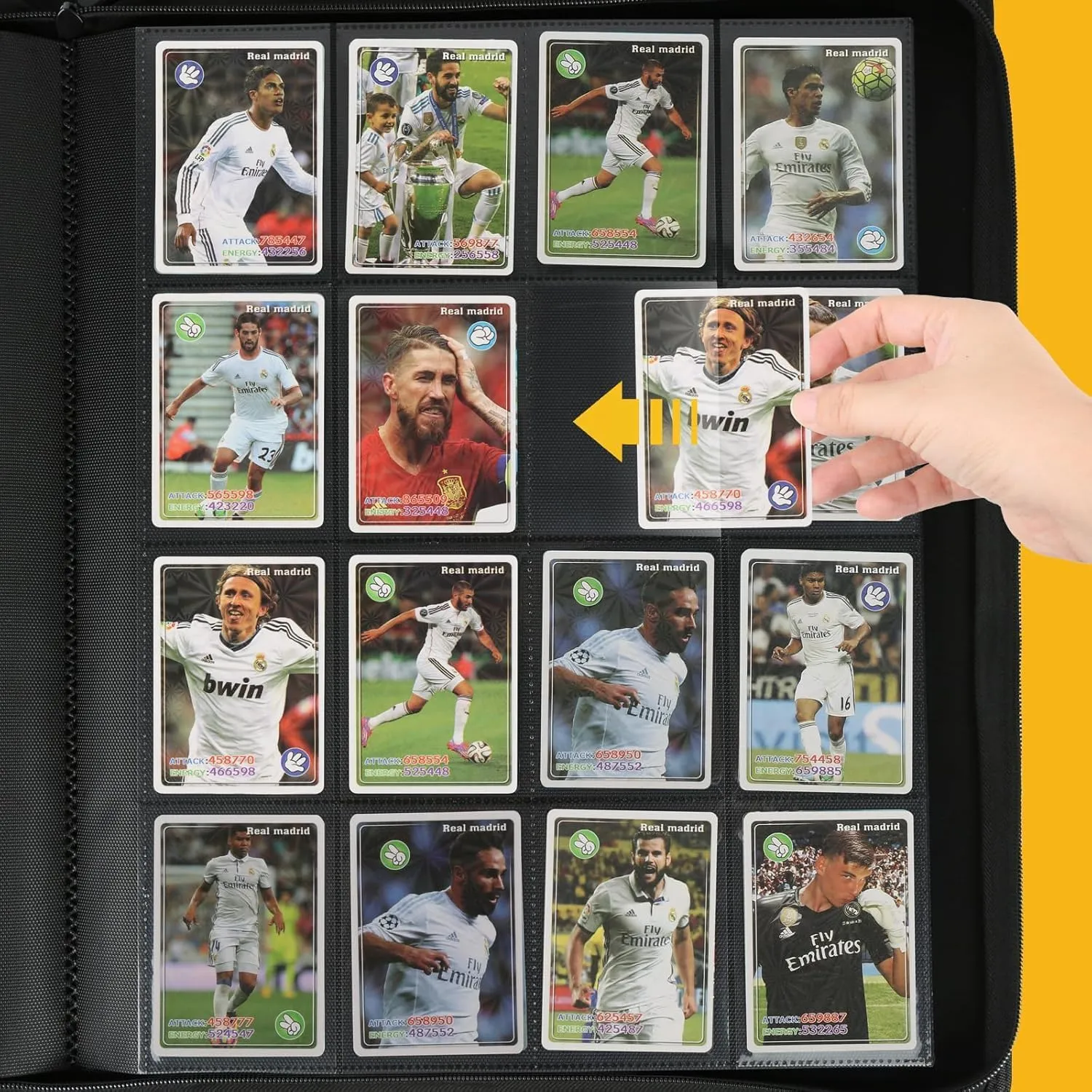 Page, Archival Quality Protection & Anti-Slip Spine for TCG, MTG, Sports Cards (Black II) Premium Ringless Trading Card Binder - penmanship landsman 1024 Capacity, 16 Side-Loading Pockets per 