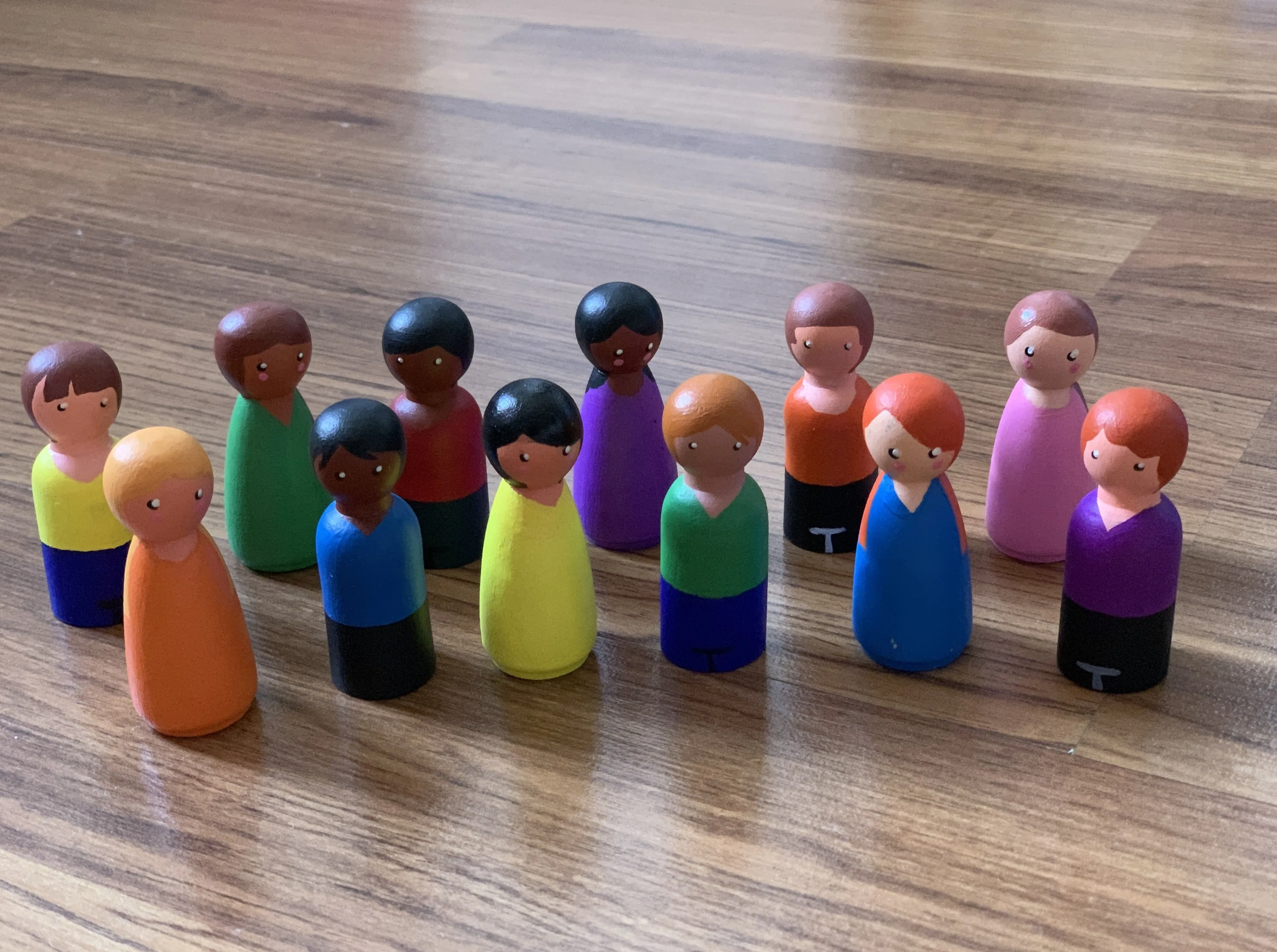 Painted Peg Doll Sets