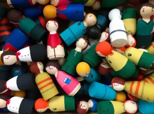 Painted Peg Doll Sets