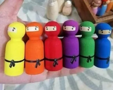 Painted Peg Doll Sets