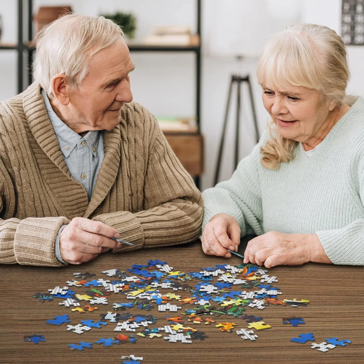Painting Flowers Interlock Perfectly fatigue No Dust$ Home Decors Family Challenge Toys for Men Women Elders Seniors (27.5"x19.6")$ 1:1 Poster HUADADA Jigsaw Puzzles for Adults 1000 Pieces$ 3D 