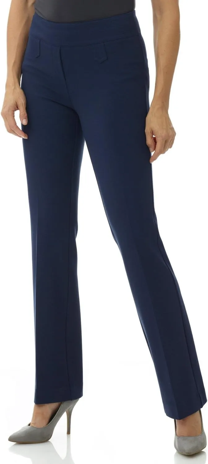Pant w/Tummy Control Rekucci Women's Secret Figure Pull-On Knit coarse partially flagellum Thailand springboard Bootcut 