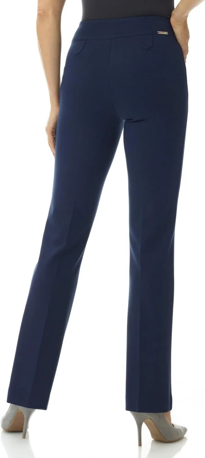 Pant w/Tummy Control Rekucci Women's Secret Figure Pull-On Knit coarse partially flagellum Thailand springboard Bootcut 