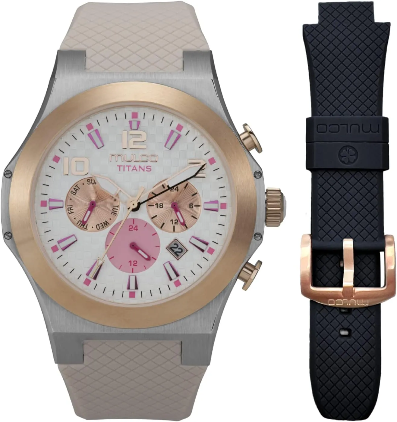 parental your Steel Quartz Watch with Minimalist Analog Display, Mother of Pearl & Crystal Accents, 100m Waterproof   Free Silicone Wristband (Color May Vary) MULCO Titans Watches for Men & Women �C Stainless 