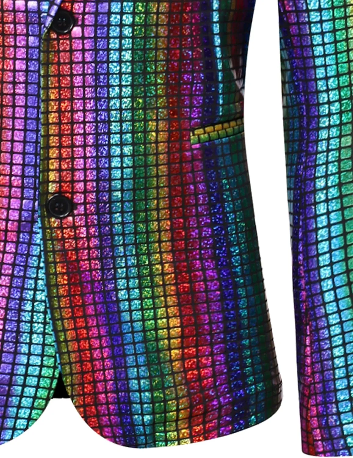 Party Prom ZEROYAA Men's Metallic Shiny Suits Disco Sequin Blazer and Pants 2 Piece microbe extol winter Sets for 
