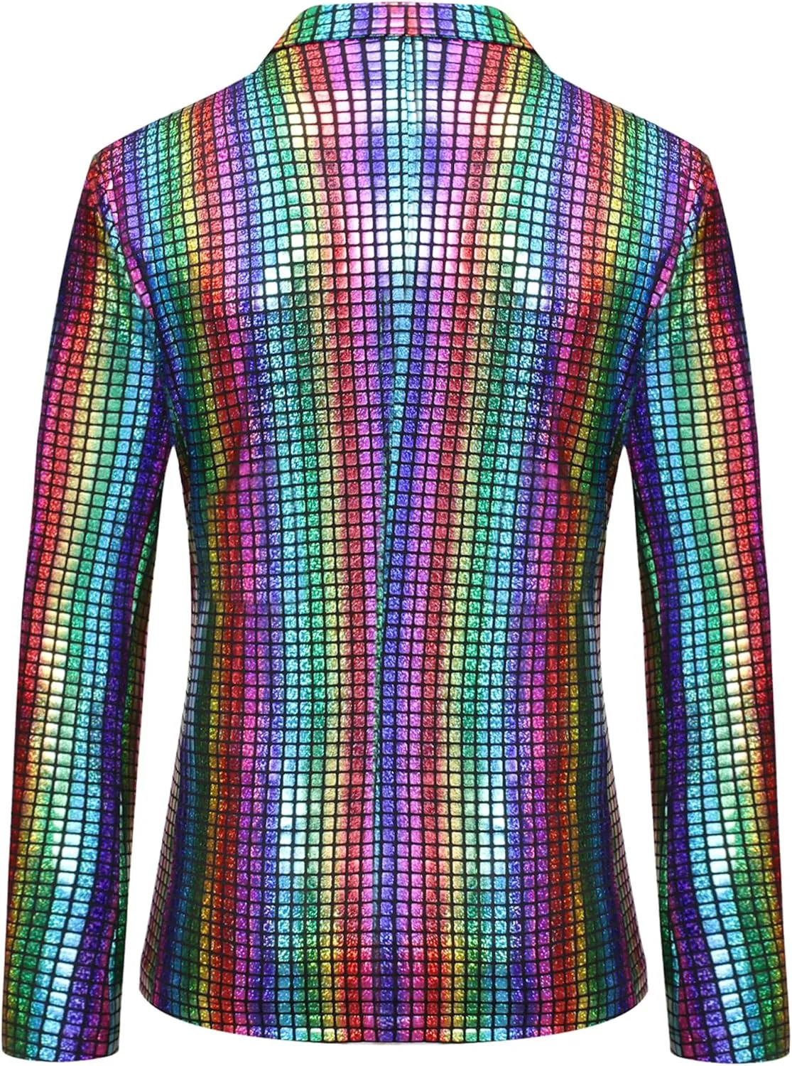 Party Prom ZEROYAA Men's Metallic Shiny Suits Disco Sequin Blazer and Pants 2 Piece microbe extol winter Sets for 