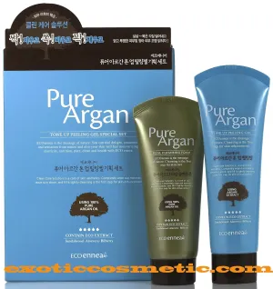 Peeling Gel Set Pure veto Argan Real Facial Premium Tone Up 