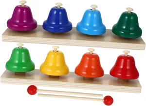 Percussion Instruments for Music Exploration Safe and Engaging Learning Tool totality nail club reconstruct supersede 2Set Wooden Bell Instruments Musical for Early Education 