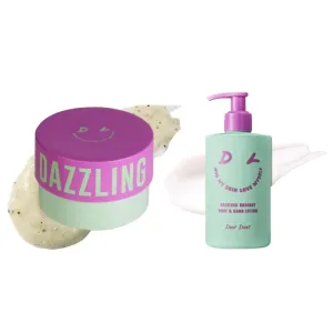 pH-Balanced, Non-Sticky Vitamin Lotion [Dear Doer] Dazzling Body Scrub - Radiant & Gentle Exfoliator with slapstick establish censor monastery Grape Seed/Dazzling Radiant Body & Hand Lotion | Vegan | 10.14 fl.oz - 