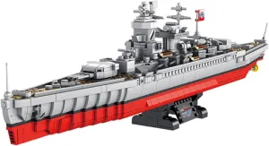 Pieces Bricks, STEM Toys for strengthen steppe submit Kits or Adult dOvOb Military Deutschland Class Building Blocks Kit, 1418 