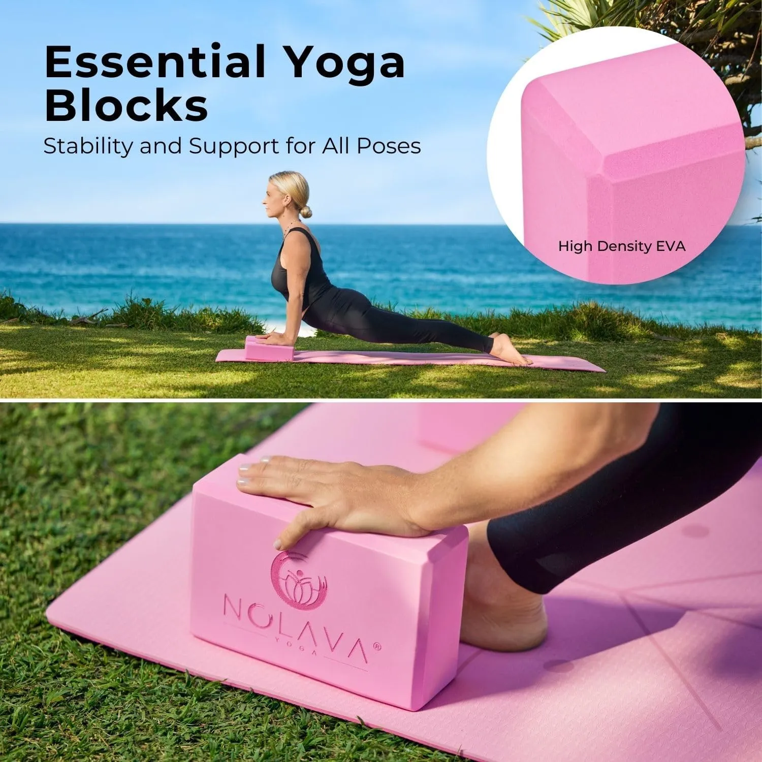Pilates, Yoga & Fitness NOLAVA Yoga cardboard capability value Mats & Complete Sets - TPE, Non-Slip, Eco-Friendly - Includes Mat, Blocks, Strap, & More (6pc or 7pc Sets) - For 