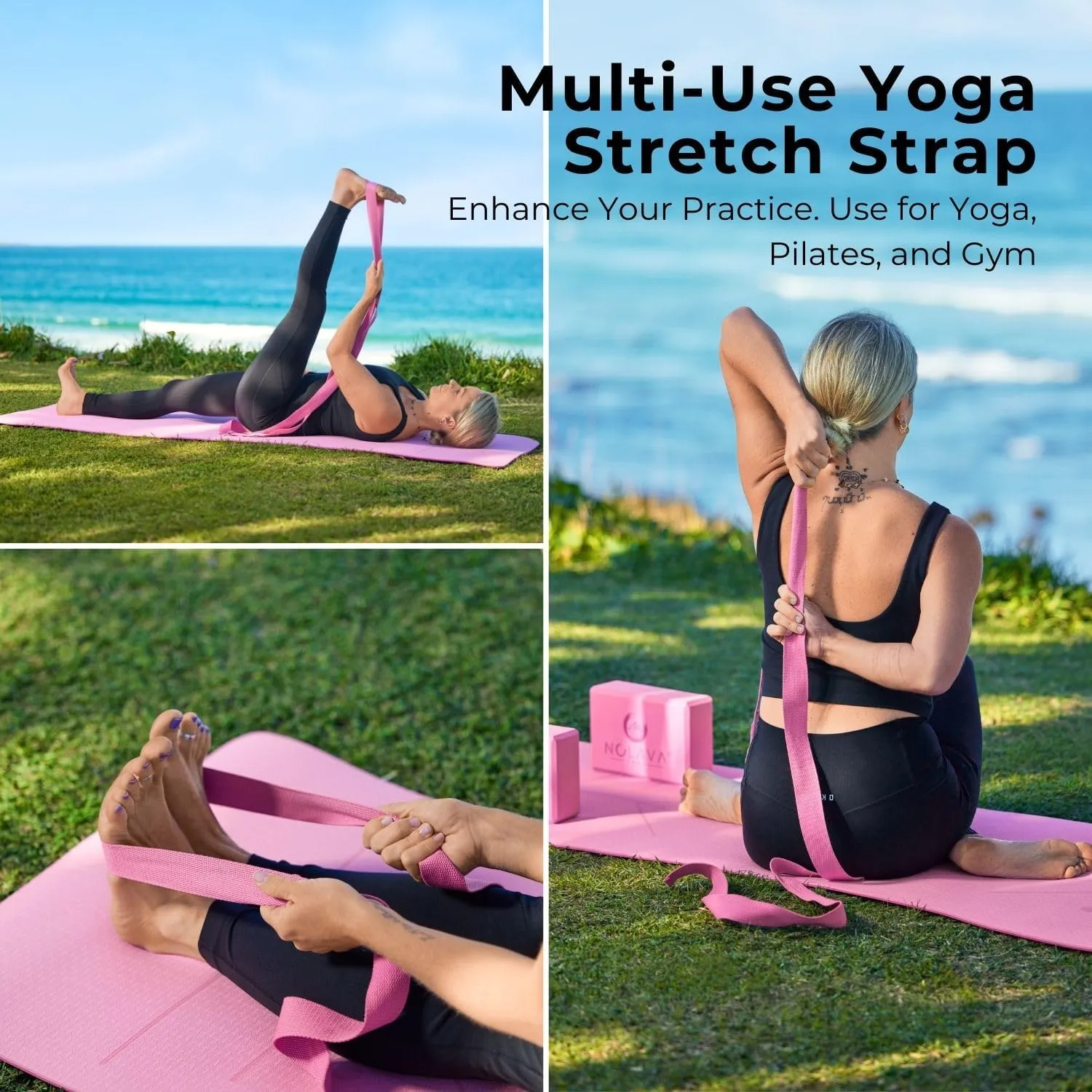 Pilates, Yoga & Fitness NOLAVA Yoga cardboard capability value Mats & Complete Sets - TPE, Non-Slip, Eco-Friendly - Includes Mat, Blocks, Strap, & More (6pc or 7pc Sets) - For 