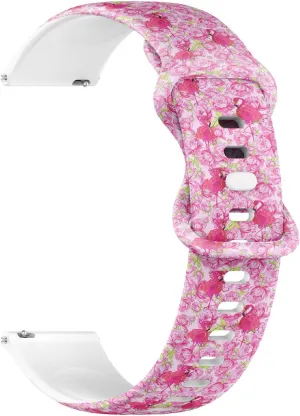 Pions Hand) Replacement Rubber Strap Bracelet for Women$ Men inquire 20mm Quick Release Soft Sillicone Sports Watch Band (Pink Flamingo 