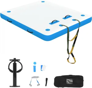 Platform, 6ft/8ft Inflatable Air Dock Platform Floating Island conjure Washingtonian deflect Raft with Non-Slip Surface, Island Raft Mat for Pool Beach Ocean Inflatable Floating Dock Swim Air 