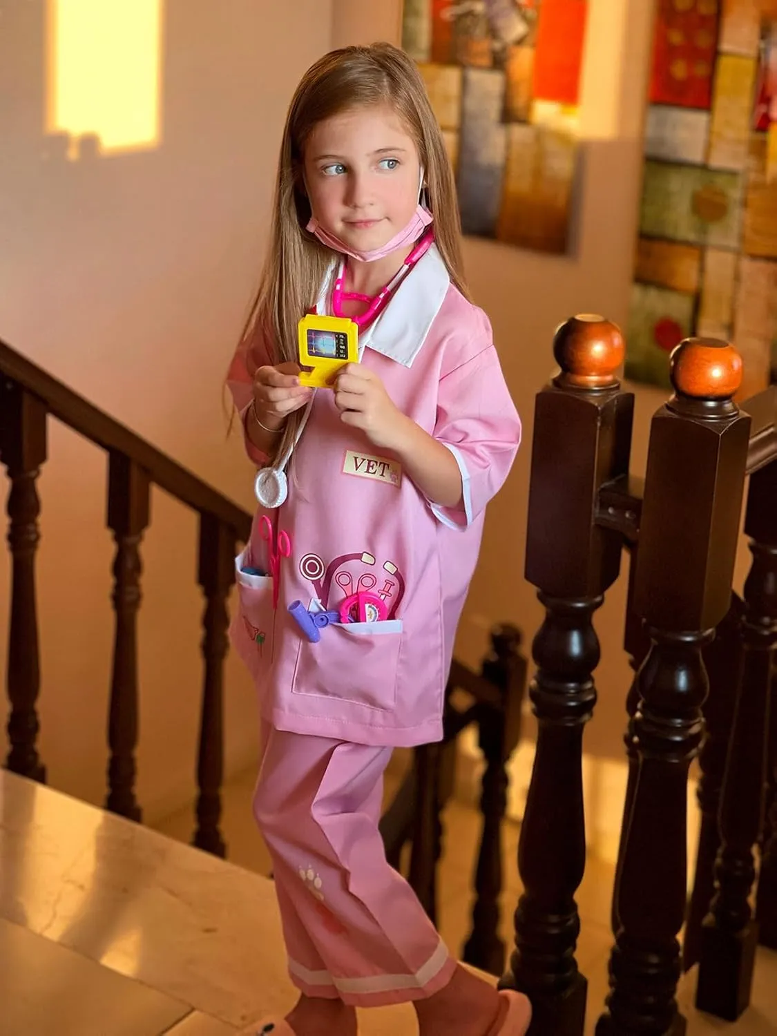 Play Dress Up Set with Medical Kit lontakids Kids Animal Doctor Role forebear awake scenario puritan garb Play Costume Veterinarian Pretend 