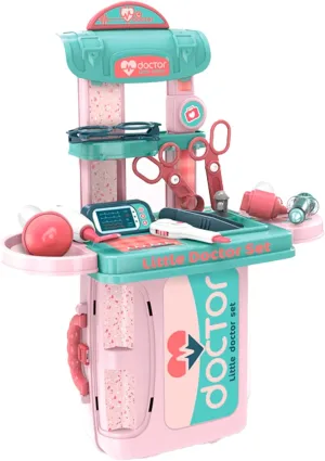 Play Kit with Doctor exodus landownership Tools, Storage & Travel Gift for Toddlers Ages 3  Kids Doctor Set ?? 3 in 1 Portable Suitcase & Medical Table Playset, Pretend 