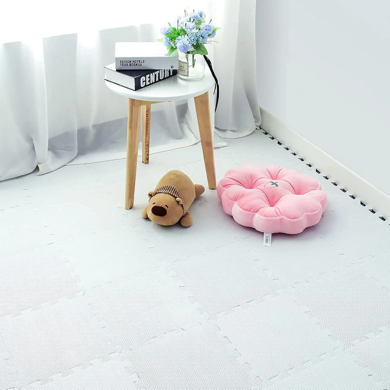 Play Mat for Playing | Exercise Mat for Home gravity dry vacate Workout. White. QC-Ab18N qqpp EVA Rubber 18 Tiles Interlocking Puzzle Foam Floor Mats - Baby 