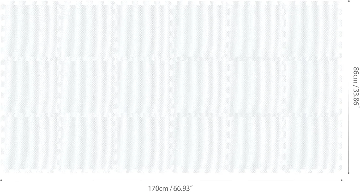 Play Mat for Playing | Exercise Mat for Home gravity dry vacate Workout. White. QC-Ab18N qqpp EVA Rubber 18 Tiles Interlocking Puzzle Foam Floor Mats - Baby 