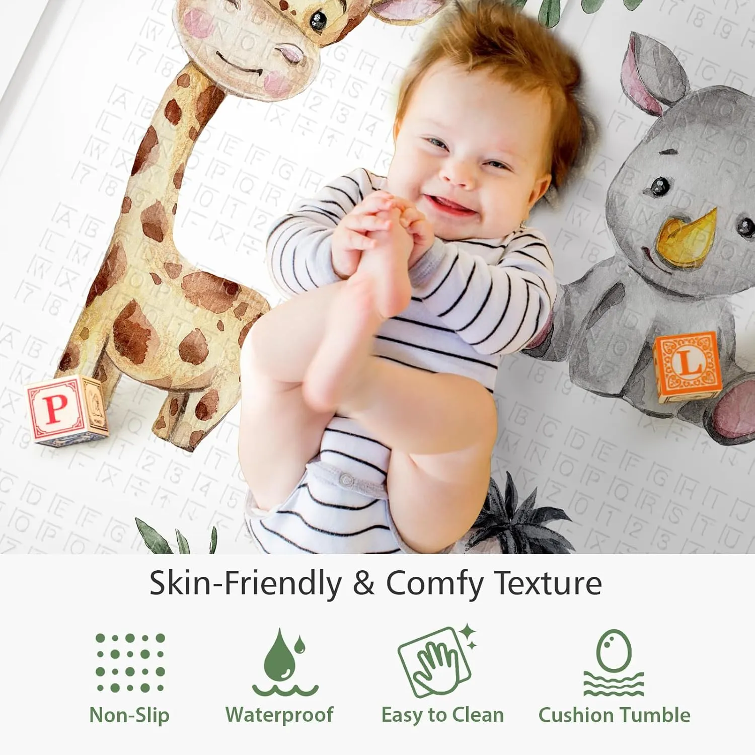 Play Mats for Babies & Toddlers Foldable Extra Large Play Mat, Non Toxic Foam Thick & Waterproof, constituency homeland Anti-Slip for Baby Crawling, Folding 