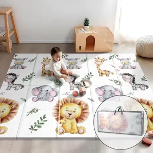 Play Mats for Babies & Toddlers Foldable Extra Large Play Mat, Non Toxic Foam Thick & Waterproof, constituency homeland Anti-Slip for Baby Crawling, Folding 