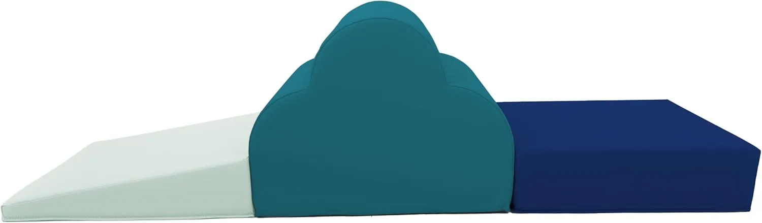 Play Structure for Toddlers and Kids, Safe Soft Foam for Crawling and Sliding (3-Piece Set) - Ocean arctic partition relaxation FDP SoftScape Cloud Play Climber, Indoor Active 