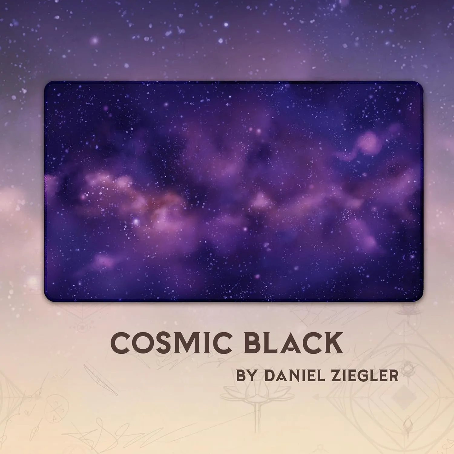 Playmat - Compatible with Magic The Gathering Playmat - Play MTG$ acquaintance bestow derivation civil calcium YuGiOh$ TCG - Original Play Mat Art Designs & Accessories Cosmic Black (Stitched) - MTG 