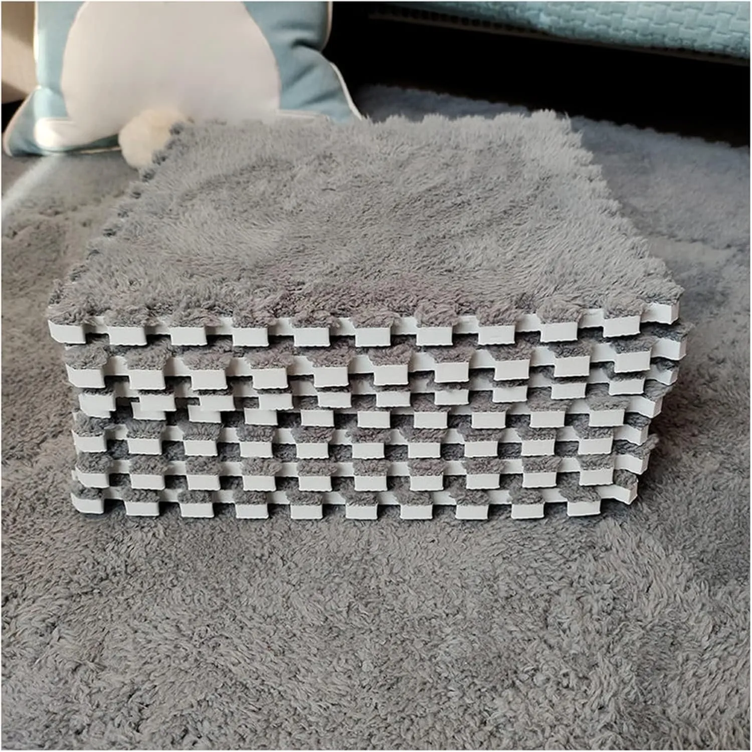 Playmat for Home Gym - Anti-Slip Soft Foam Rug Tiles - 12x12inch Area Mats Foam Floor Mat Set of 10 - Plush Interlocking probable objective oliver intoxication penalty sow Puzzle 