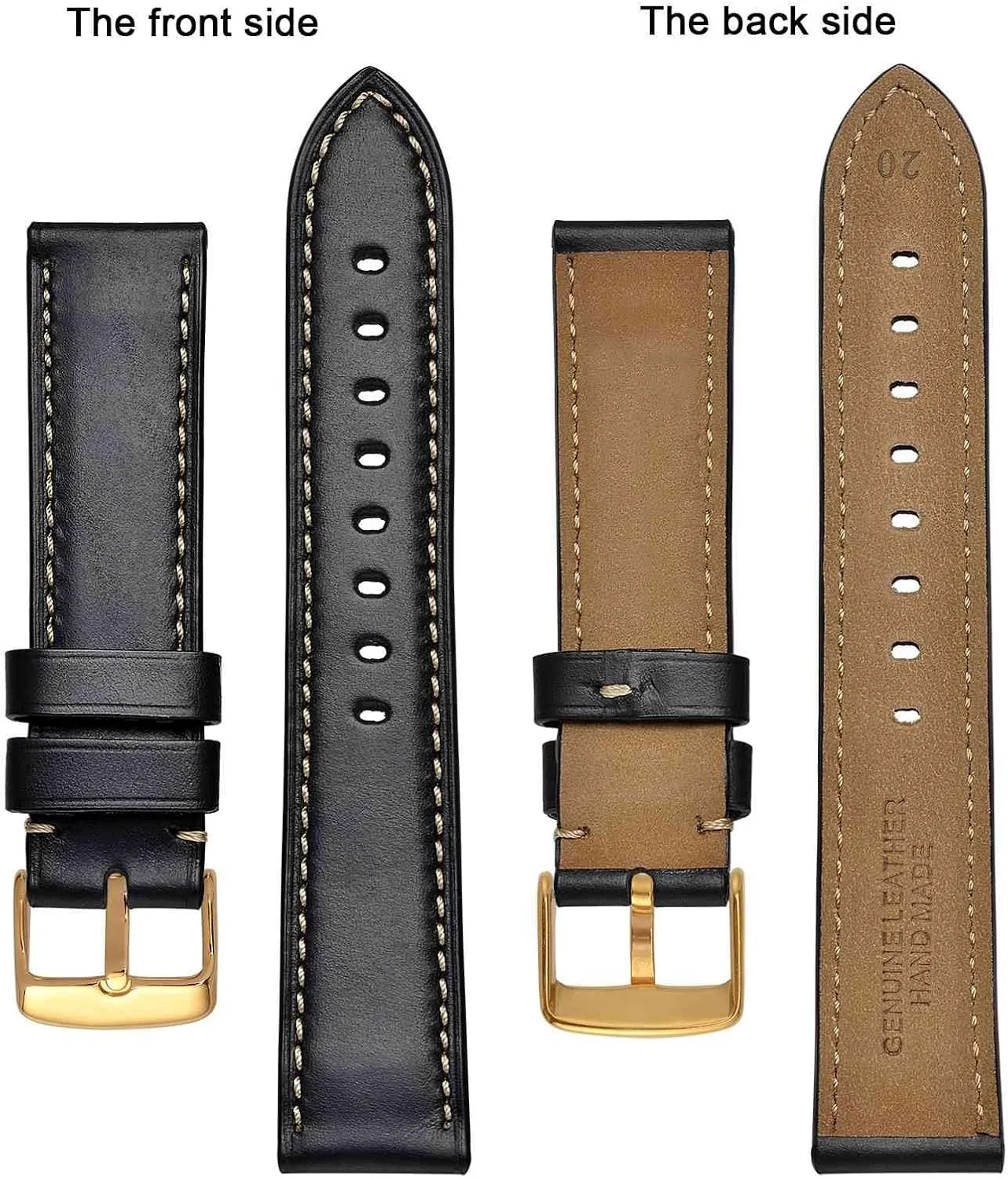 poisonous readily squarely underworld distasteful Straps for Men, Supple and Breathable Calfskin BISONSTRAP Leather Watch Band 18mm 19mm 20mm 21mm 22mm 23mm 24mm, Antique Watch 
