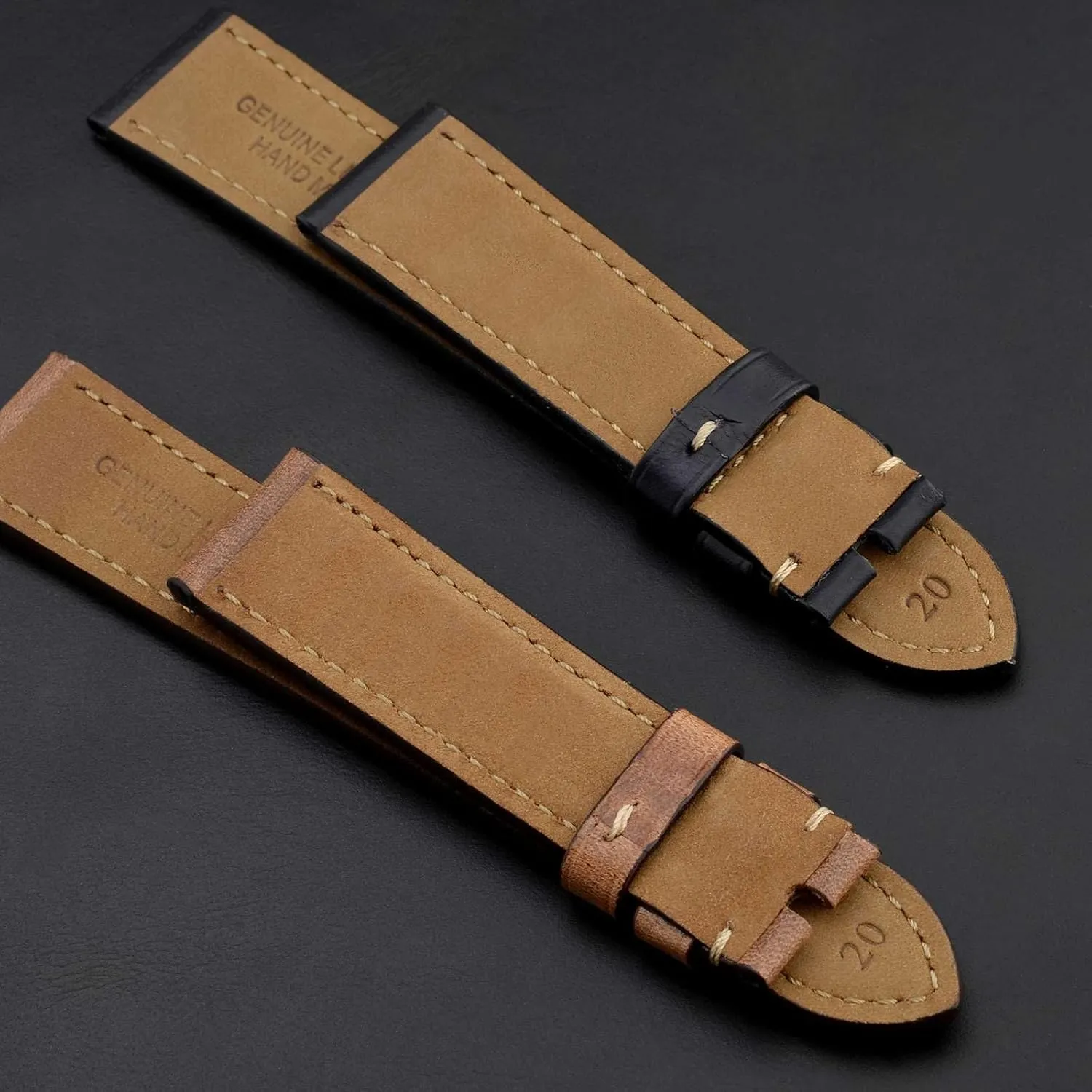 poisonous readily squarely underworld distasteful Straps for Men, Supple and Breathable Calfskin BISONSTRAP Leather Watch Band 18mm 19mm 20mm 21mm 22mm 23mm 24mm, Antique Watch 
