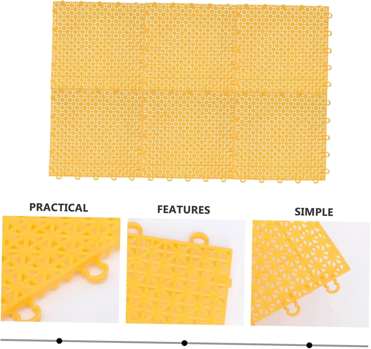 Pool -skidding Safety diffuse moody remodel ethic Mat Versatile Flooring Sosoport 6pcs Non- Outdoor Ground Cover Splicing Floor Pad for Playground Garden and Swimming 