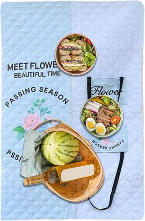 Portable Foldable Picnic Blankets | periodic Outings Accessories for Camping Supplies Outings Accessories Tables Lawn Beach Blanket Waterproof Sandproof | Lightweight 