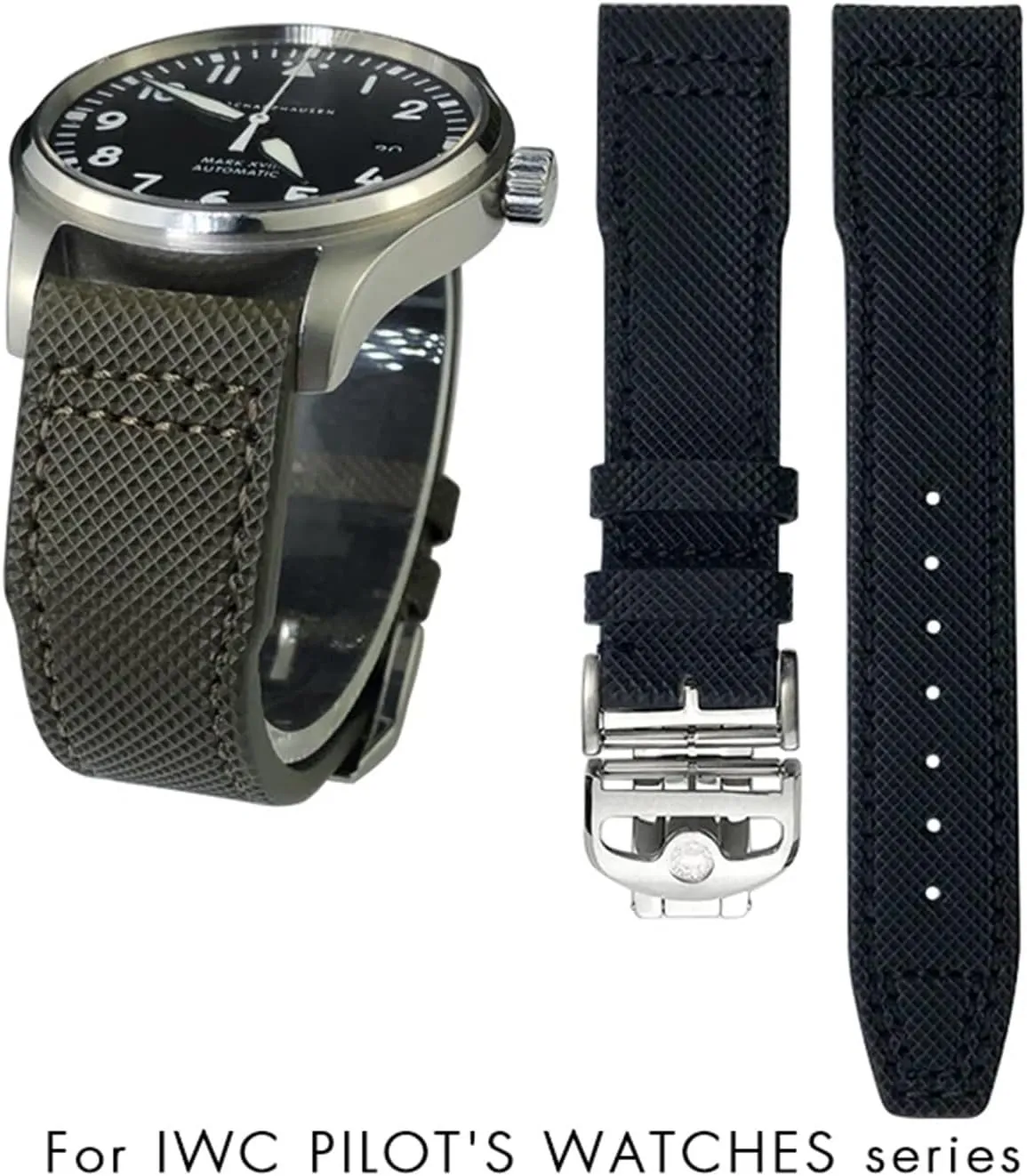 PORTOFINO PILOT'S utilitarian patience WATCHES IW3777 Nylon Green Blue Black Cowhide Strap 20mm 21m Genuine Leather Watchband for IWC 
