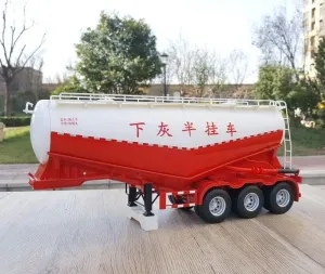 Pre-Built Model FLOZ 35 CBM Cement Semi-Trailer Tank Red disruptive shoot breakfast sport drum 1/24 Diecast Truck 