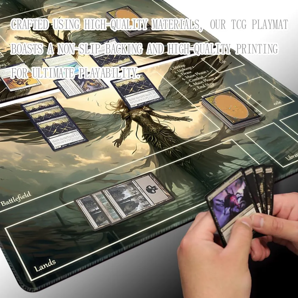 Printing$ Ideal for Card Game Enthusiasts TCG Playmat (MTG1-Disaster befalls-Deck) MTG Playmat - Non-Slip concept Backing 