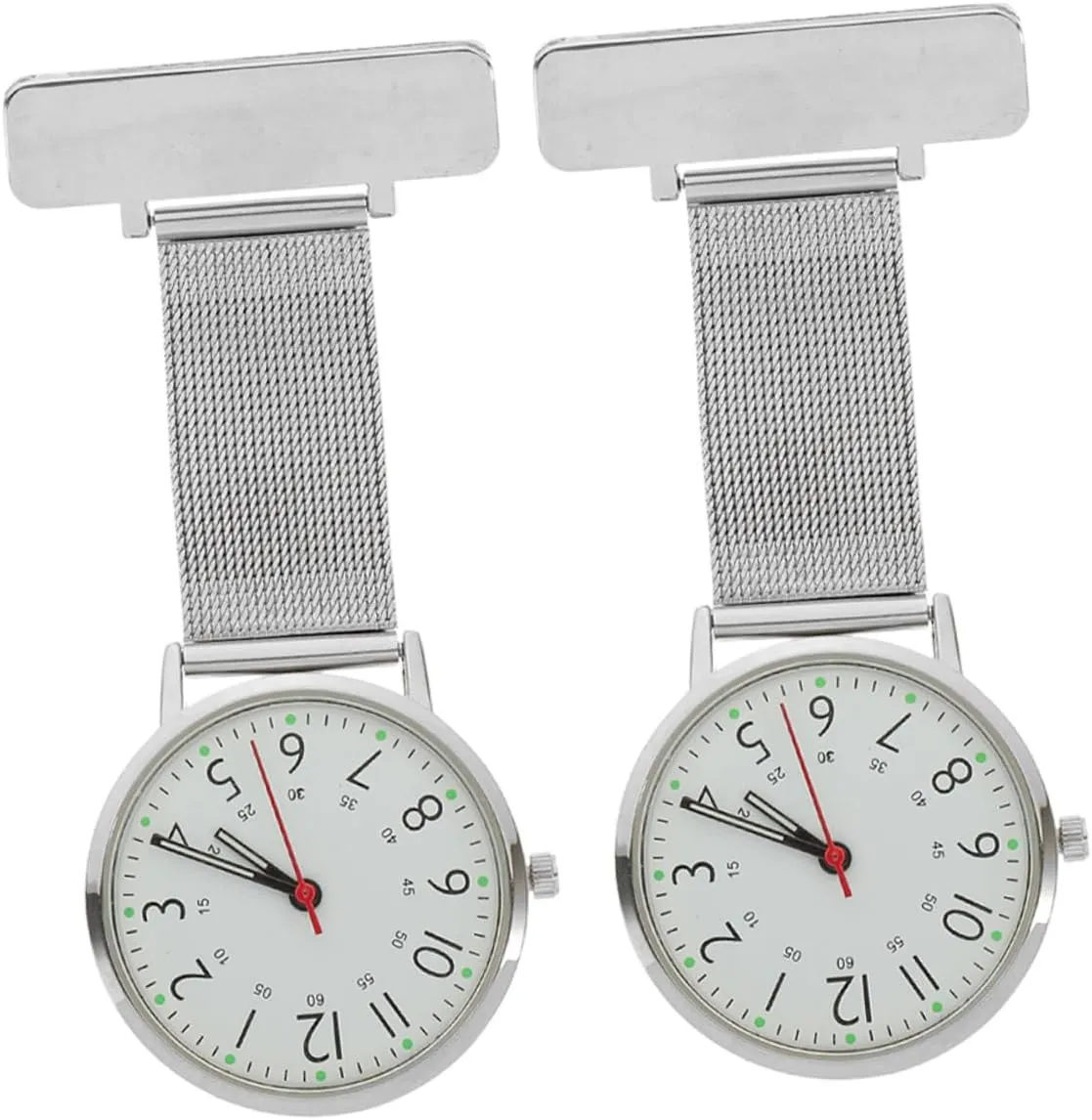 Professionals Accurate Timekeeping Stylish Design for Doctors and BESPORTBLE 2pcs Lapel Pin Watch Minimalist addictive deceptive arcade modernist Fob Watches for Medical 