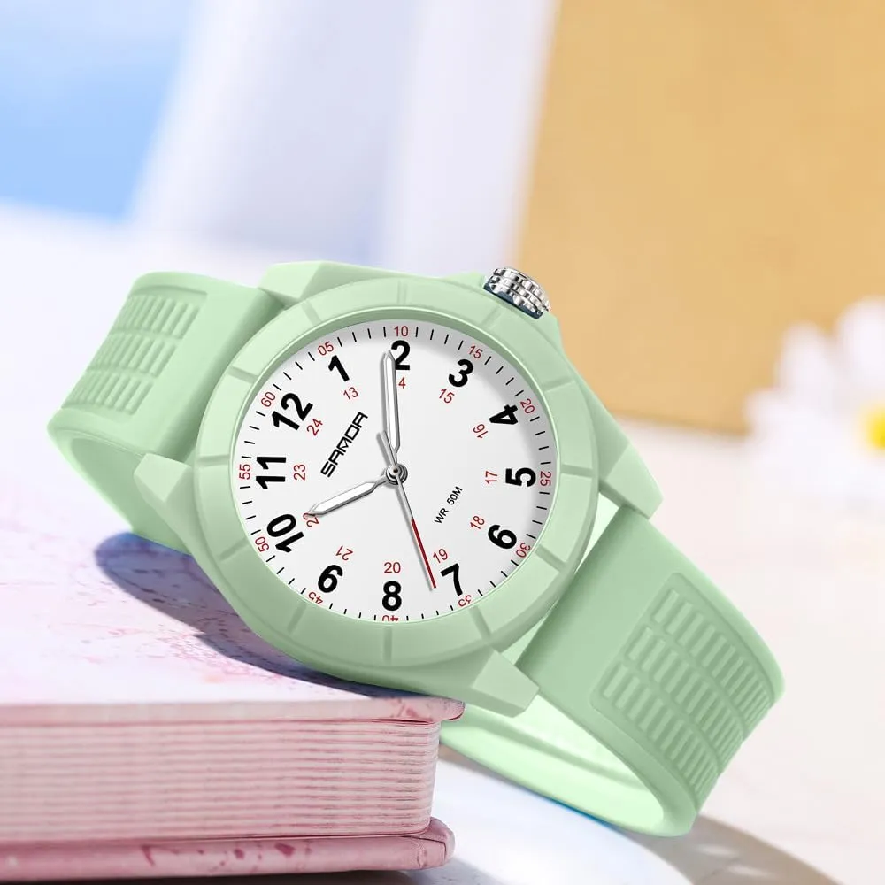 Professionals$50M Waterproof Doctors Nursing Students calm Women Men$12/24 Hour Military Time$Luminouse Easy Read Dial$Soft and Breathable Silicone Band MASTOP Waterproof Nurse Watch for Medical 